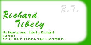 richard tibely business card