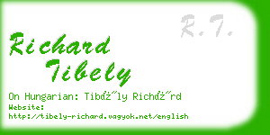 richard tibely business card